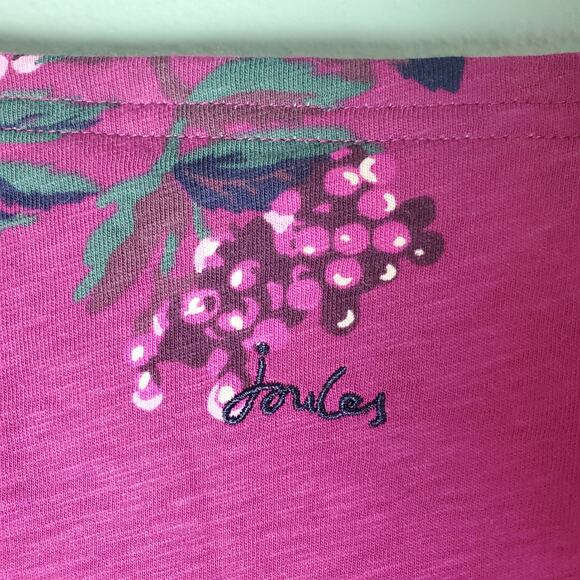 Joules Women's Berry Floral Harbour Light Swing Long Sleeve Jersey Top Size 20 - Picture 5 of 6